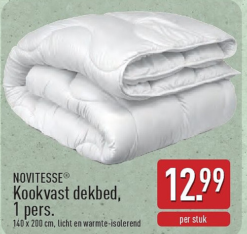 Kookvast dekbed, 1pers.