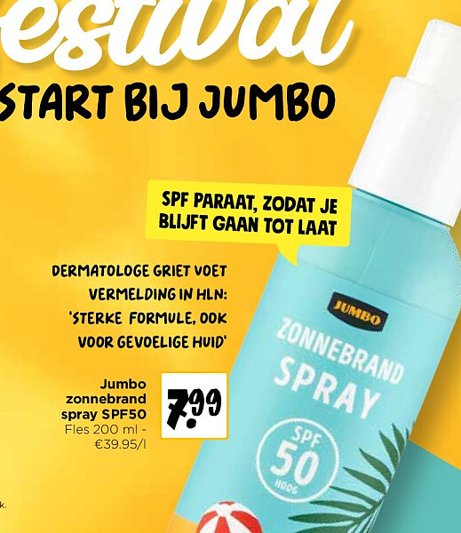 Jumbo zonnebrand spray SPF50