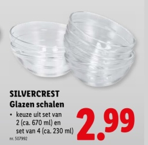 Glazen schalen