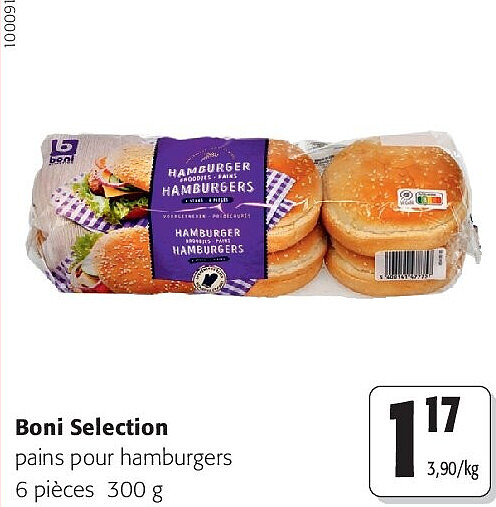 Boni Selection pains pour hamburgers 6 pièces 3
