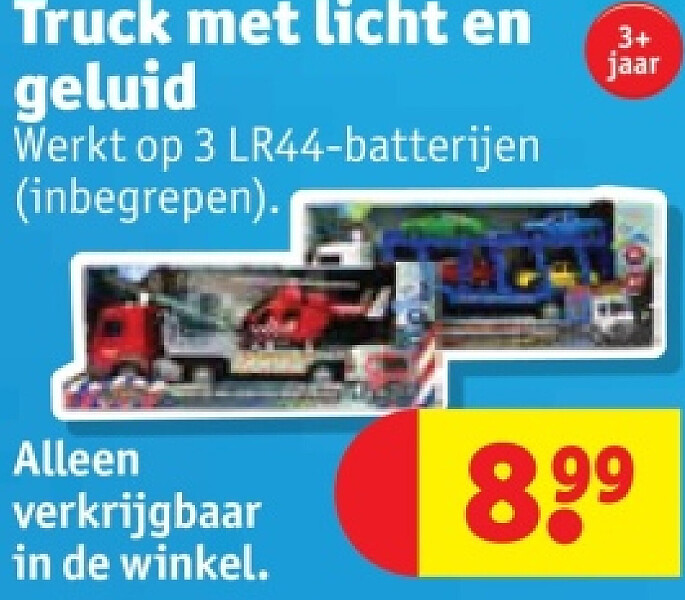 Truck met licht en geluid
