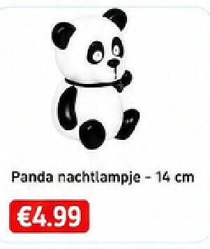 Panda nachtlampje - 14 cm