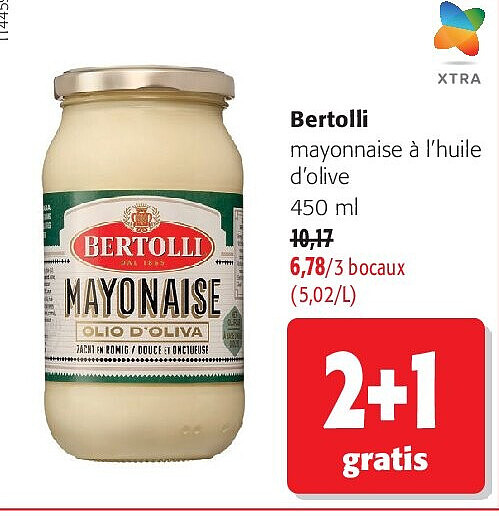 Bertolli mayonnaise à l’huile d’olive 450 ml