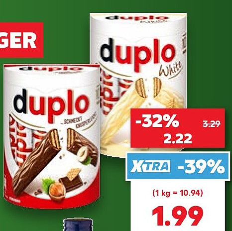 DUPLO Waffel-Schoko-riegel