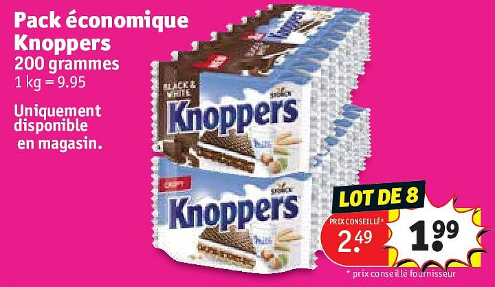 Pack économique Knoppers 200 grammes