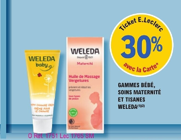 GAMMES BÉBÉ, SOINS MATERNITÉ ET TISANES WELEDA(1)(2)