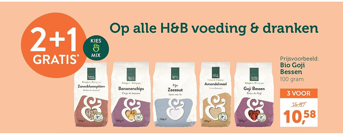 Prijsvoorbeeld: Bio Goji Bessen 100 gram
