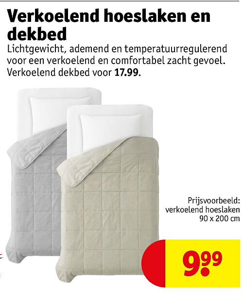 Verkoelend hoeslaken en dekbed