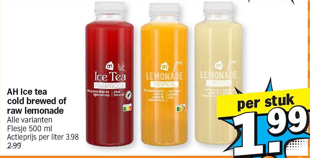 AH Ice tea cold brewed of raw lemonade