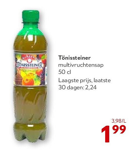 Tönissteiner multivruchtensap 50 cl