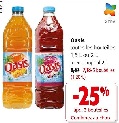Oasis toutes les bouteilles 1,5 L