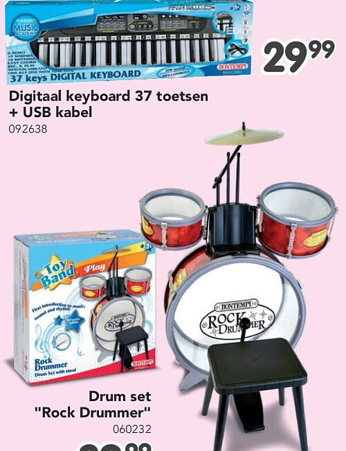 Digitaal keyboard 37 toetsen + USB kabel