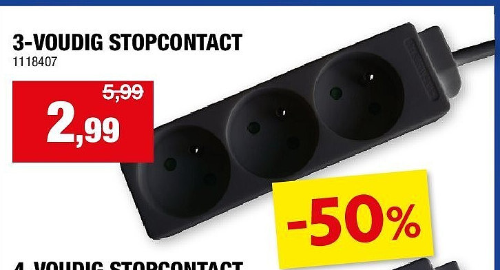 3-VOUDIG STOPCONTACT