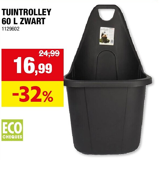 TUINTROLLEY 60 L ZWART