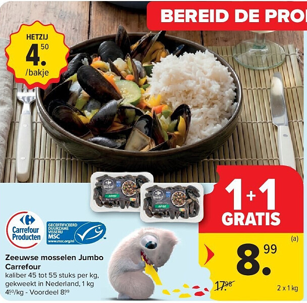 Zeeuwse mosselen Jumbo Carrefour