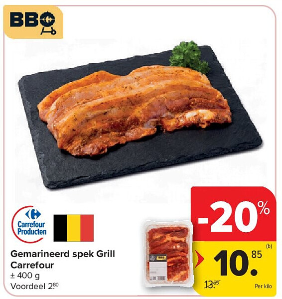 Gemarineerd spek Grill Carrefour