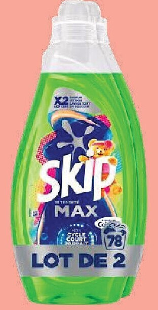 Lessive liquide fraîcheur Skip, lot de 2