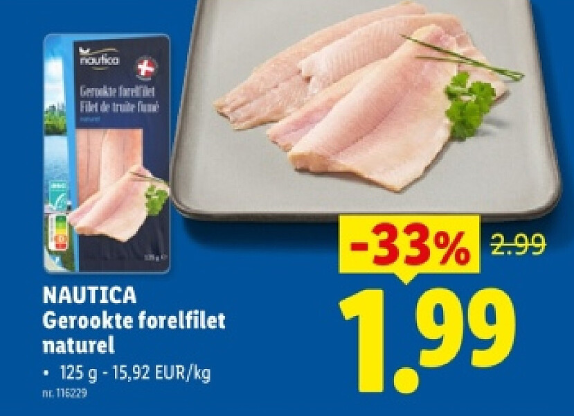 Gerookte forelfilet naturel