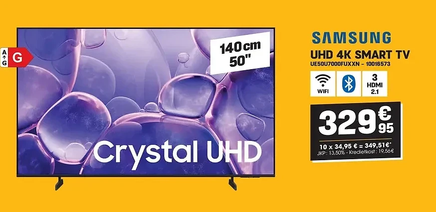 Samsung UHD 4K SMART TV UE50U7000FUXXN
