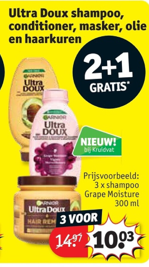 Ultra Doux shampoo, conditioner, masker, olie en haarkuren