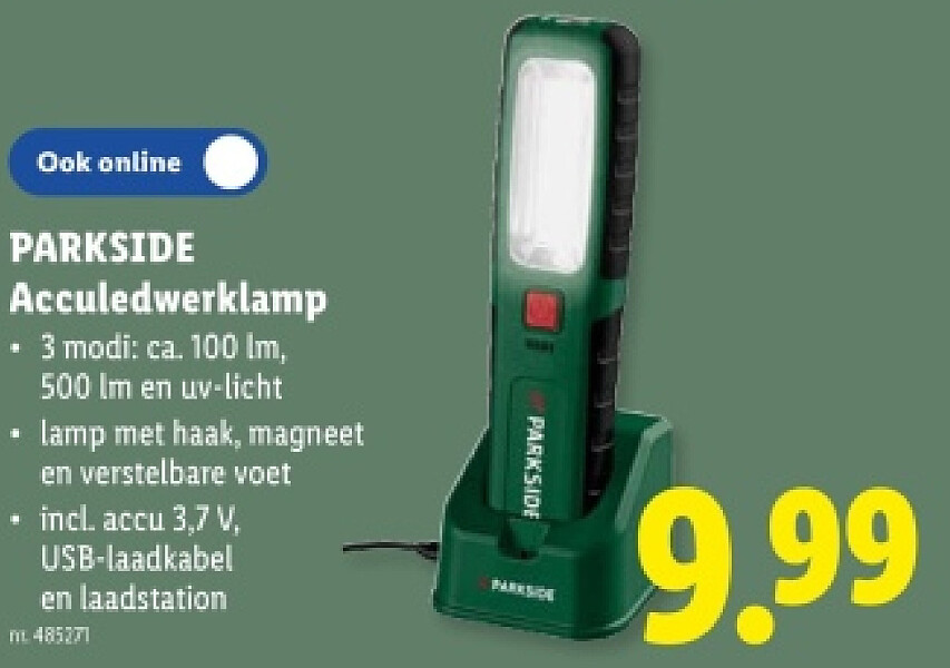 Acculedwerklamp