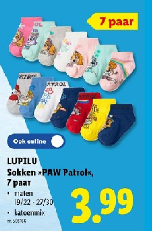 Sokken »PAW Patrol«, 7 paar