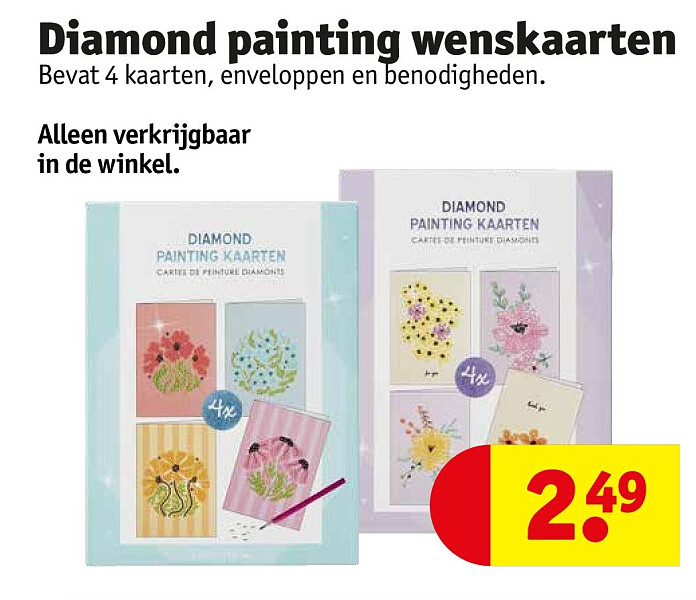 Diamond painting wenskaarten