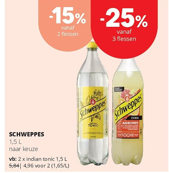 SCHWEPPES indian tonic 1,5 L