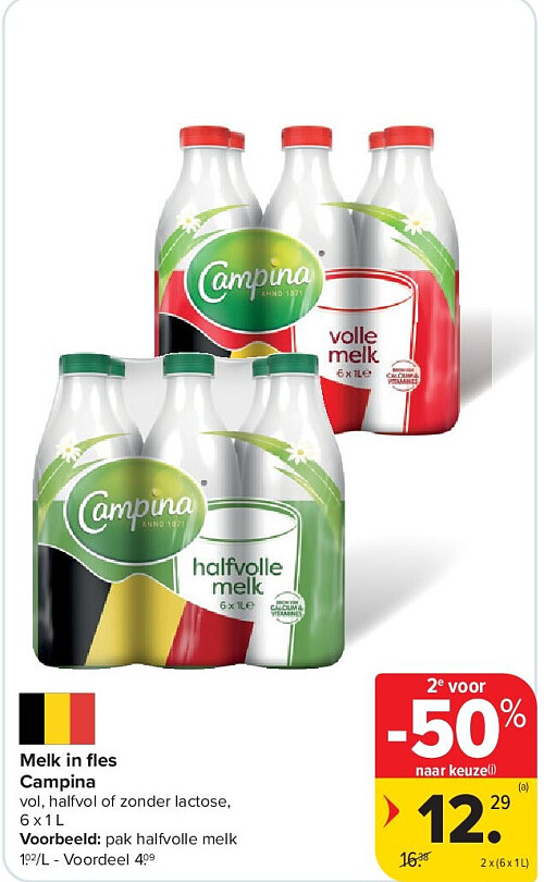 Melk in fl es Campina