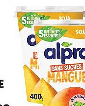 Dessert végétal soja sans sucre à la mangue Alpro