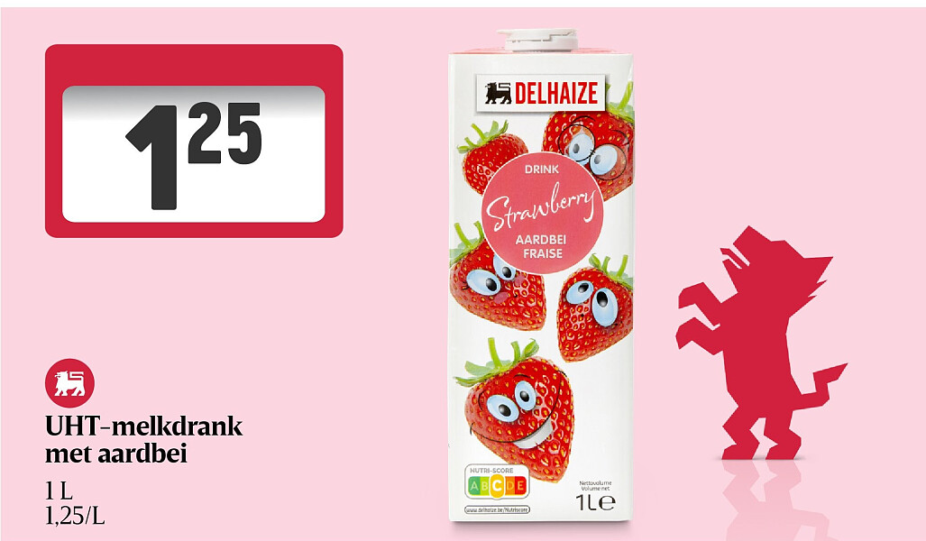 UHT-melkdrank met aardbei