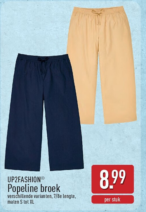 Popeline broek