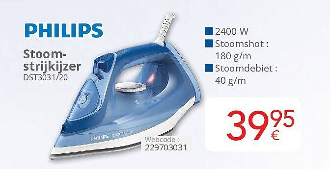 Philips Stoomstrijkijzer DST3031/20