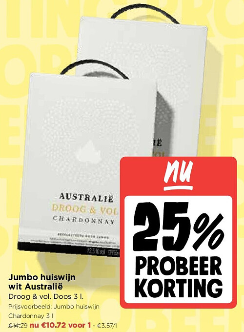 Jumbo huiswijn wit Australië