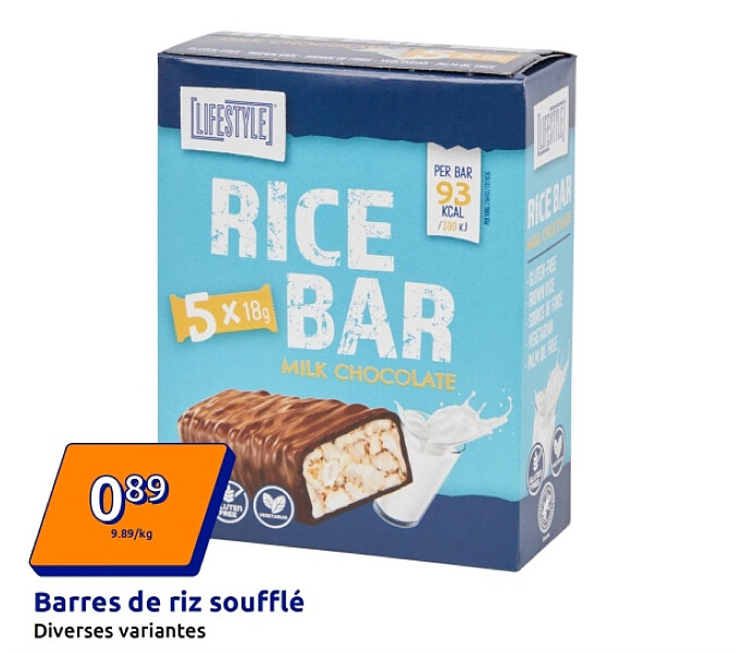 Barres de riz soufflé