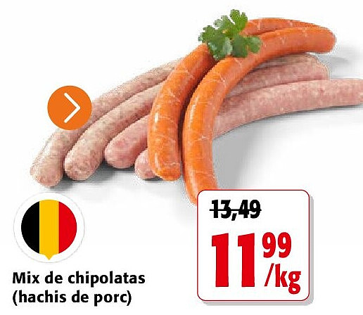 Mix de chipolatas (hachis de porc)