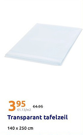 Transparant tafelzeil