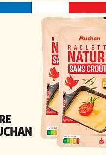 Raclette nature sans croûte Auchan