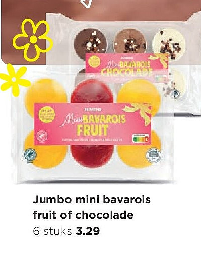 Jumbo mini bavarois fruit of chocolade