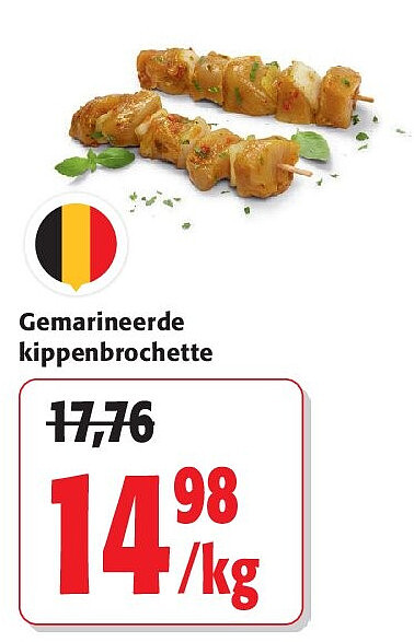 Gemarineerde kippenbrochette