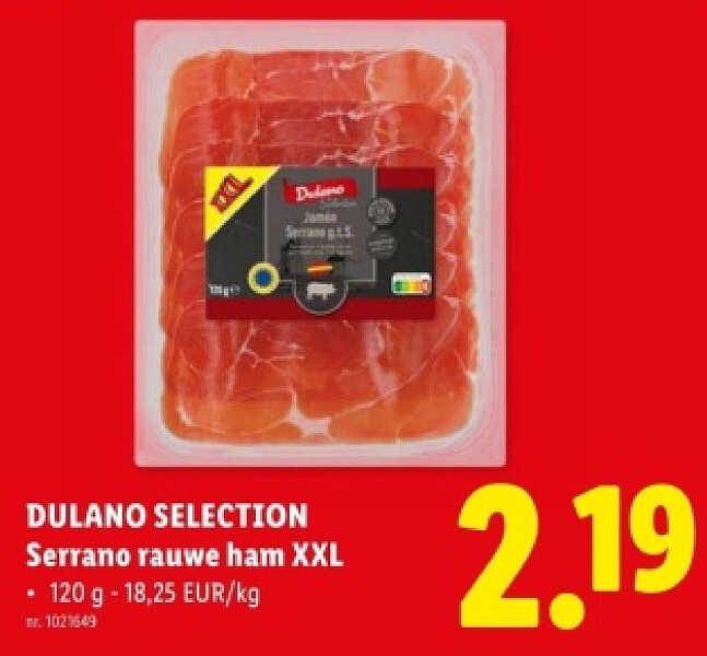Serrano rauwe ham XXL