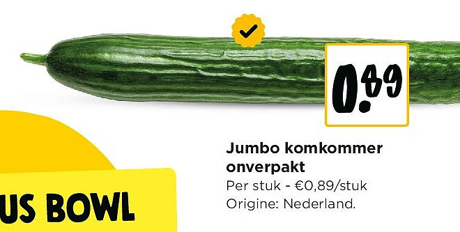 Jumbo komkommer onverpakt