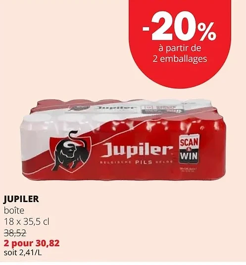 JUPILER boîte 18 x 35,5 cl