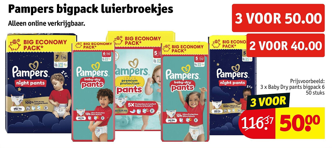 Pampers bigpack luierbroekjes