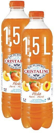 Eau minérale aromatisée pêche Cristaline