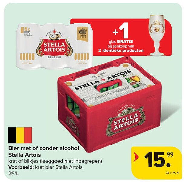 Bier met of zonder alcohol Stella Artois