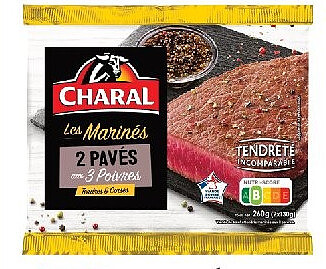 2 pavés de bœuf Charal