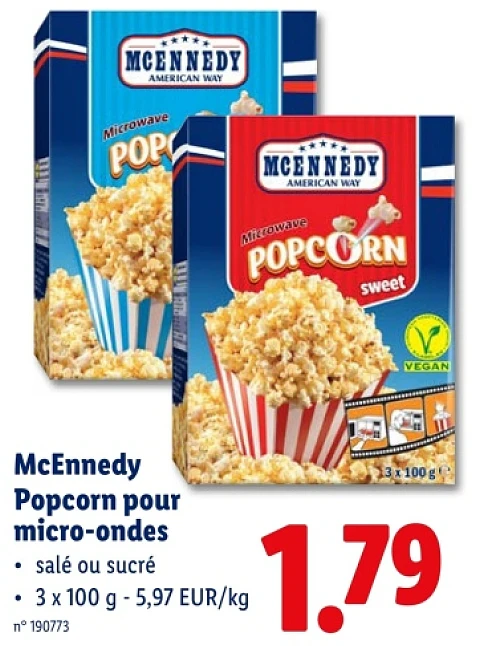 Popcorn pour micro-ondes