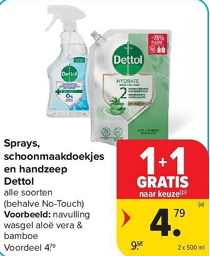 Sprays, schoonmaakdoekjes en handzeep Dettol