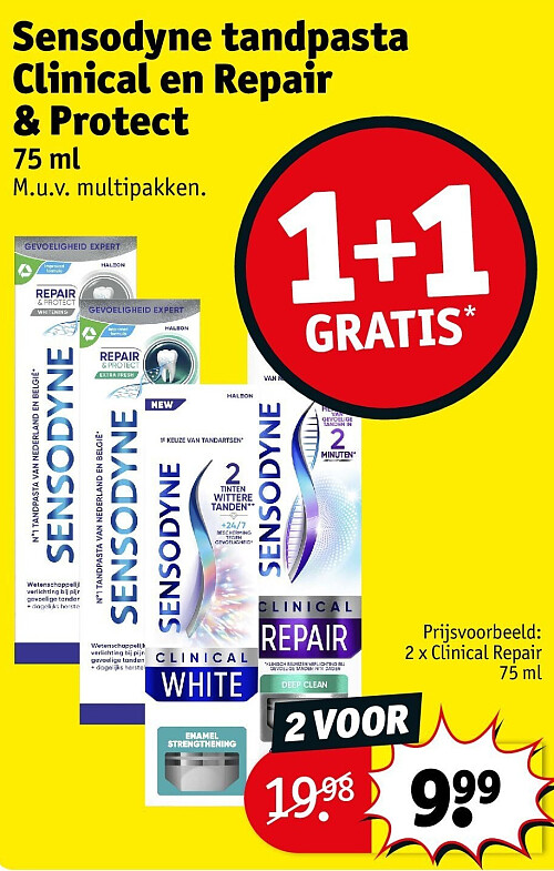 Sensodyne tandpasta Clinical en Repair & Protect